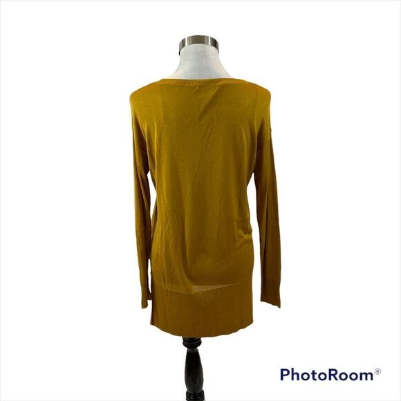 H&M Oversized Mustard Colored Lightweight Tunic Sweater Size Small - Picture 2 of 8